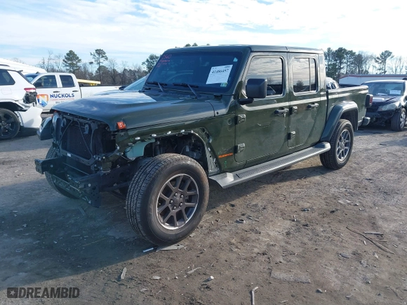 2023 Jeep Gladiator Overland with VIN 1C6HJTFG9PL507484, listed as a IAAI auction lot 41486457 with 54,871 mi miles. Bid and sale history available at carsss.com. Image 2.