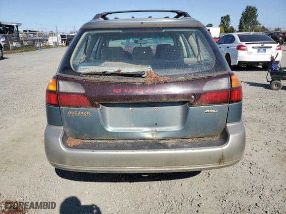 2001 Subaru Legacy Wagon Outback w/RB Equip with VIN 4S3BH665617629830, listed as a Copart auction lot 87467084 with 187,309 mi miles and Salvage Title. Bid and sale history available at carsss.com. Image 6.