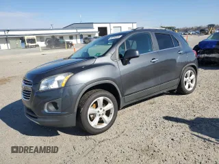 2016 Chevrolet Trax LTZ with VIN 3GNCJRSB2GL257355, listed as a Copart auction lot 89156525 with 81,010 mi miles and Salvage Title. Bid and sale history available at carsss.com. Image 1.