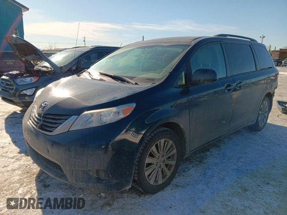 2012 Toyota Sienna LE with VIN 5TDJK3DC3CS037386, listed as a Copart auction lot 49917315 with 106,403 mi miles and Salvage Title. Bid and sale history available at carsss.com. Image 1.