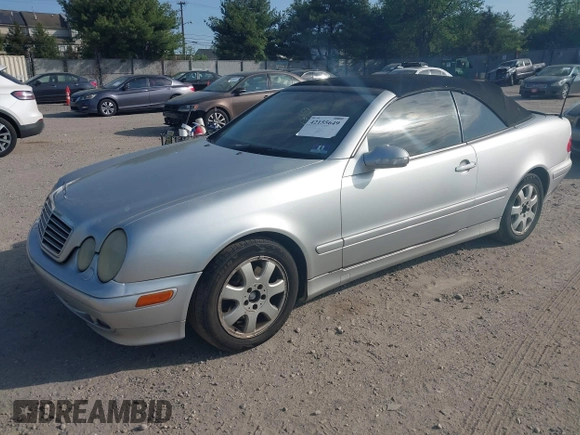 2003 Mercedes-Benz CLK 320 with VIN WDBLK65G23T142769, listed as a IAAI auction lot 42155649 with 106,644 mi miles and . Bid and sale history available at DreamBid. Image 2.