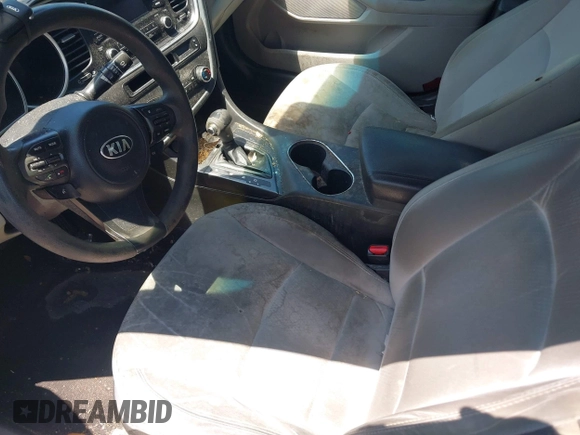 2015 Kia Optima LX with VIN 5XXGM4A77FG440746, listed as a IAAI auction lot 42032775 with 76,494 mi miles. Bid and sale history available at carsss.com. Image 14.