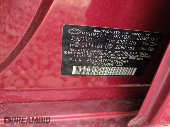 2022 Genesis G70 3.3T z VIN KMTG54TE3NU088591, wystawiony jako Copart lot #85343234 z przebiegiem 43 764 mil mil oraz Szkoda całkowita • Salvage title. Historia ofert i sprzedaży dostępna na DreamBid. Obrazek 12.