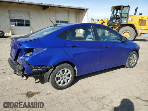 2012 Hyundai Accent GLS z VIN KMHCT4AE6CU183208, wystawiony jako Copart lot #51805365 z przebiegiem 118 061 mil mil oraz Szkody całkowita. Historia ofert i sprzedaży dostępna na DreamBid. Obrazek 3.
