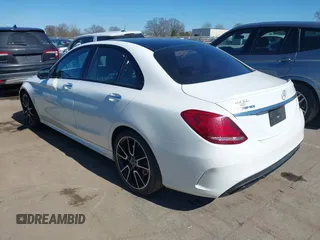 2018 Mercedes-Benz C 43 AMG with VIN 55SWF6EB4JU238408, listed as a IAAI auction lot 41630851 with 116,235 mi miles and . Bid and sale history available at carsss.com. Image 3.