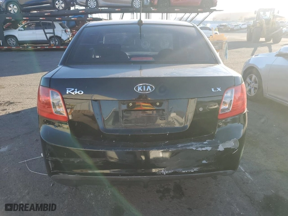 2010 Kia Rio LX with VIN KNADH4A34A6691829, listed as a Copart auction lot 41836295 with 177,616 mi miles and Salvage Title. Bid and sale history available at carsss.com. Image 6.