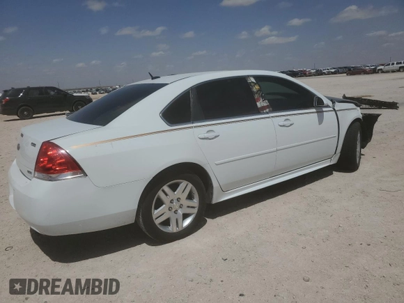 2013 Chevrolet Impala LT with VIN 2G1WG5E32D1174645, listed as a Copart auction lot 51275005 with 80,407 mi miles and Salvage Title. Bid and sale history available at DreamBid. Image 3.