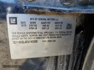 2014 Chevrolet Impala LTZ with VIN 1G1145SL4EU143958, listed as a Copart auction lot 88620395 with 173,716 mi miles and Salvage Title. Bid and sale history available at carsss.com. Image 14.