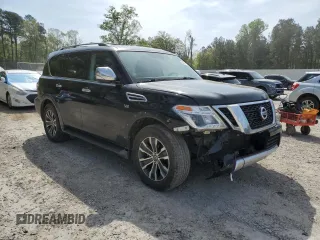2018 Nissan Armada SV with VIN JN8AY2ND7J9059858, listed as a Copart auction lot 50140715 with 107,126 mi miles and Salvage Title. Bid and sale history available at carsss.com. Image 4.