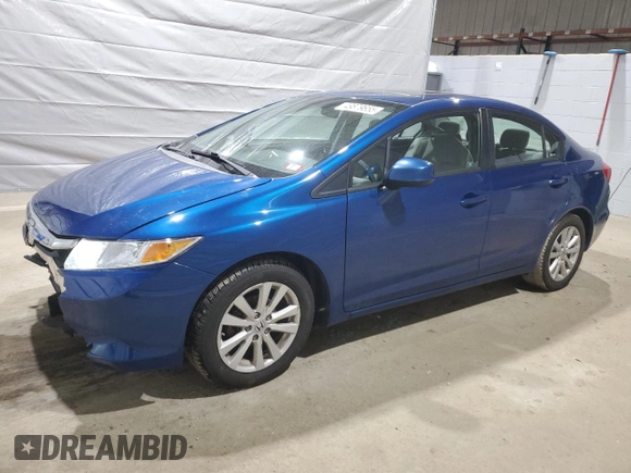 2012 Honda Civic EX with VIN 2HGFB2F84CH537761, listed as a Copart auction lot 49879655 with 169,003 mi miles and Salvage Title. Bid and sale history available at DreamBid. Image 1.