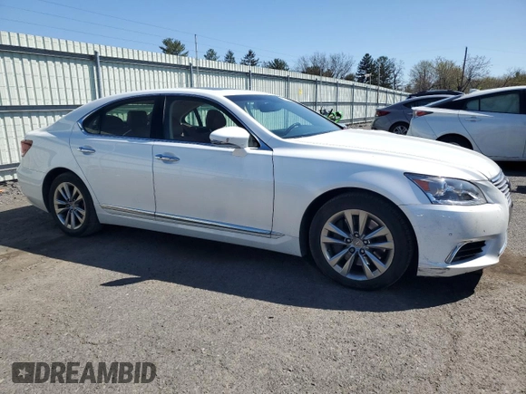 2014 Lexus LS 460 with VIN JTHCL5EF4E5022820, listed as a Copart auction lot 52346385 with 40,862 mi miles and Salvage Title. Bid and sale history available at DreamBid. Image 4.