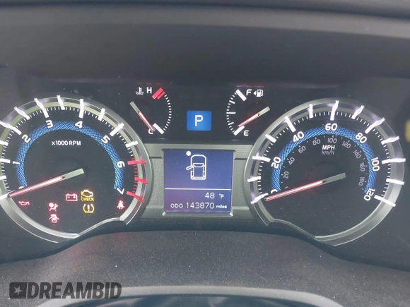 2018 Toyota 4Runner SR5 with VIN JTEBU5JRXJ5496738, listed as a IAAI auction lot 41846428 with 143,870 mi miles. Bid and sale history available at carsss.com. Image 7.