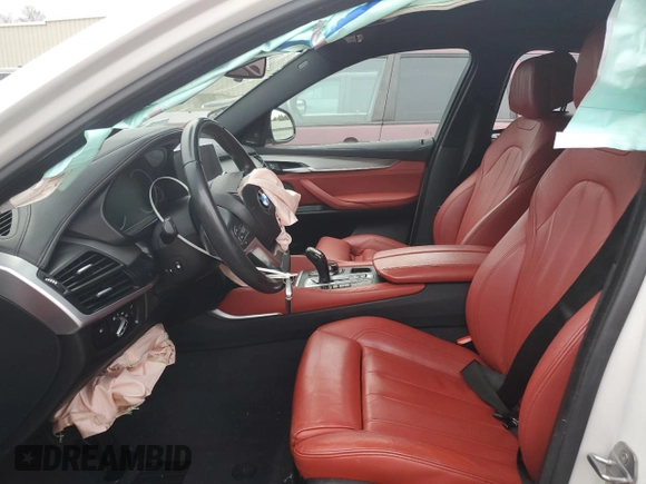2017 BMW X6 xDrive35i with VIN 5UXKU2C39H0U29047, listed as a Copart auction lot 41495213 with 50,575 mi miles. Bid and sale history available at carsss.com. Image 7.