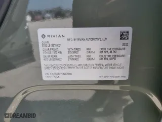 2022 Rivian R1T Launch Edition with VIN 7FCTGAAL2NN005860, listed as a Copart auction lot 74167594 with 0 mi miles and Non Repairable. Bid and sale history available at carsss.com. Image 12.