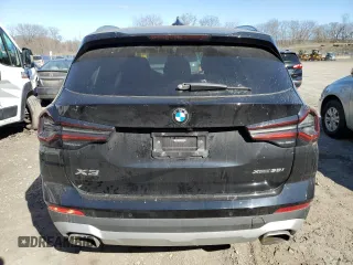 2023 BMW X3 xDrive30i with VIN 5UX53DP04P9R28571, listed as a Copart auction lot 52360395 with 28,358 mi miles and Salvage Title. Bid and sale history available at DreamBid. Image 6.