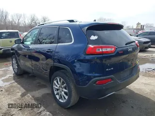 2018 Jeep Cherokee Limited with VIN 1C4PJMDB5JD562002, listed as a IAAI auction lot 41806090 with 116,706 mi miles. Bid and sale history available at carsss.com. Image 3.