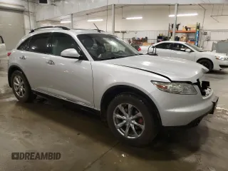 2008 Infiniti FX z VIN JNRAS08WX8X204671, wystawiony jako Copart lot #55889105 z przebiegiem 161 897 mil mil oraz Szkody całkowita. Historia ofert i sprzedaży dostępna na DreamBid. Obrazek 4.