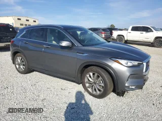 2021 Infiniti QX50 Luxe with VIN 3PCAJ5BA1MF126377, listed as a Copart auction lot 47115455 with 12,497 mi miles and Salvage title. Bid and sale history available at DreamBid. Image 4.