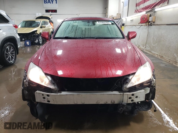 2006 Lexus IS 250 with VIN JTHCK262765001796, listed as a Copart auction lot 87960765 with 132,272 mi miles and Salvage Title. Bid and sale history available at DreamBid. Image 5.