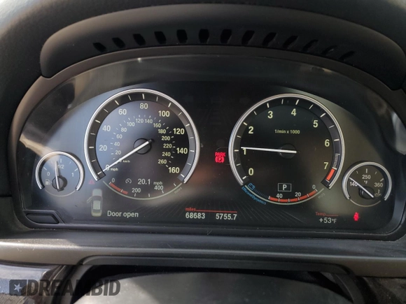 2015 BMW 5 Series 528i with VIN WBA5A5C58FD522722, listed as a Copart auction lot 51345595 with 68,683 mi miles and Salvage Title. Bid and sale history available at DreamBid. Image 9.