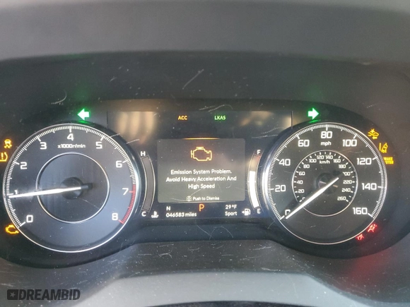 2019 Acura RDX with VIN 5J8TC2H34KL038834, listed as a Copart auction lot 71543302 with 46,583 mi miles. Bid and sale history available at carsss.com. Image 9.