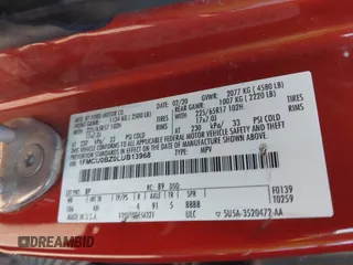 2020 Ford Escape SE Sport Hybrid with VIN 1FMCU0BZ0LUB13968, listed as a IAAI auction lot 41684447 with 101,299 mi miles and . Bid and sale history available at DreamBid. Image 9.