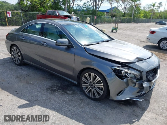 2019 Mercedes-Benz CLA 250 with VIN WDDSJ4EB4KN773539, listed as a IAAI auction lot 42299213 with 55,007 mi miles and . Bid and sale history available at DreamBid. Image 1.