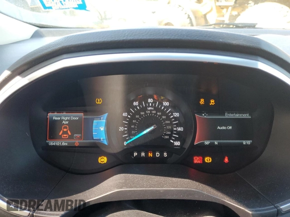 2018 Ford Edge Titanium with VIN 2FMPK4K87JBB18450, listed as a Copart auction lot 53461425 with 54,101 mi miles and Salvage Title. Bid and sale history available at carsss.com. Image 9.