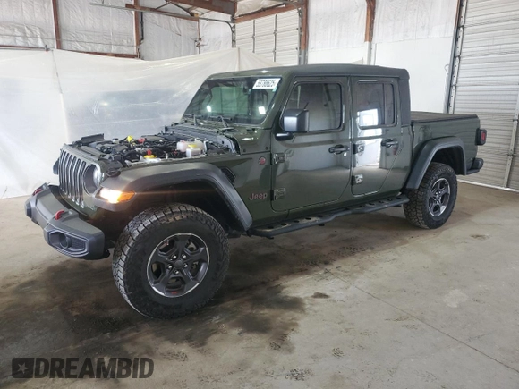 2023 Jeep Gladiator Rubicon with VIN 1C6JJTBGXPL537729, listed as a Copart auction lot 53788625 with 17,568 mi miles and Salvage title. Bid and sale history available at DreamBid. Image 1.