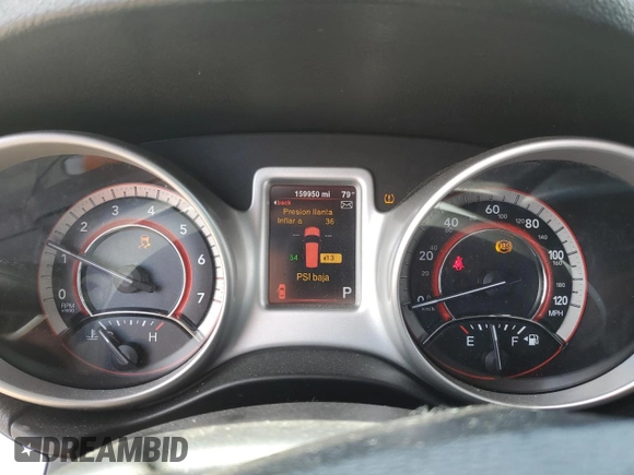 2013 Dodge Journey SXT with VIN 3C4PDCBG9DT619557, listed as a Copart auction lot 61551545 with 159,950 mi miles and Salvage title. Bid and sale history available at DreamBid. Image 9.