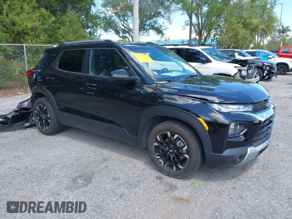 2021 Chevrolet TrailBlazer LT with VIN KL79MPSL0MB026231, listed as a IAAI auction lot 41889229 with 75,516 mi miles. Bid and sale history available at carsss.com. Image 1.