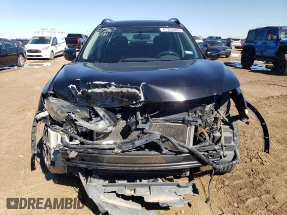 2017 Nissan Rogue SV with VIN 5N1AT2MT8HC758024, listed as a Copart auction lot 47753495 with 104,751 mi miles and Salvage Title. Bid and sale history available at carsss.com. Image 5.