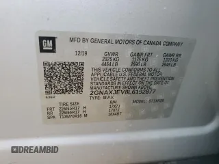 2020 Chevrolet Equinox LT z VIN 2GNAXJEV8L6192877, wystawiony jako Copart lot #49423165 z przebiegiem 76 156 mil mil oraz Szkoda całkowita • Salvage title. Historia ofert i sprzedaży dostępna na DreamBid. Obrazek 13.