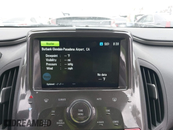 2011 Chevrolet Volt with VIN 1G1RD6E40BU103692, listed as a IAAI auction lot 42206339 with 9,621 mi miles and . Bid and sale history available at carsss.com. Image 15.