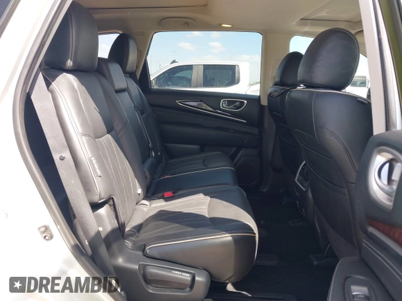 2019 Infiniti QX60 LUXE with VIN 5N1DL0MN8KC526839, listed as a IAAI auction lot 41811271 with 83,729 mi miles. Bid and sale history available at carsss.com. Image 8.