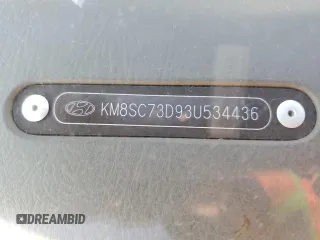 2003 Hyundai Santa Fe GLS with VIN KM8SC73D93U534436, listed as a Copart auction lot 44957605 with 123,519 mi miles and Salvage Title. Bid and sale history available at carsss.com. Image 13.