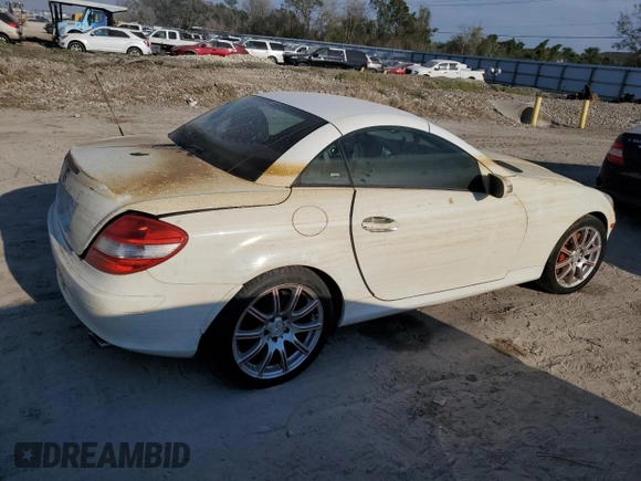 2005 Mercedes-Benz SLK-Class with VIN WDBWK56F25F049054, listed as a Copart auction lot 74803384 with Not Provided miles and Salvage Title. Bid and sale history available at carsss.com. Image 3.