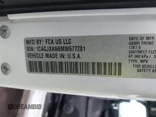 2021 Jeep Wrangler Sport S with VIN 1C4GJXAN6MW677281, listed as a IAAI auction lot 40814351 with 55,360 mi miles and . Bid and sale history available at DreamBid. Image 9.