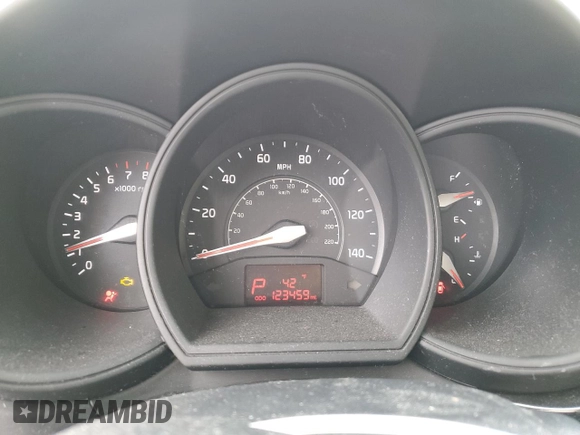 2017 Kia Rio LX with VIN KNADM4A34H6034535, listed as a Copart auction lot 45338195 with 123,459 mi miles and Salvage Title. Bid and sale history available at carsss.com. Image 9.