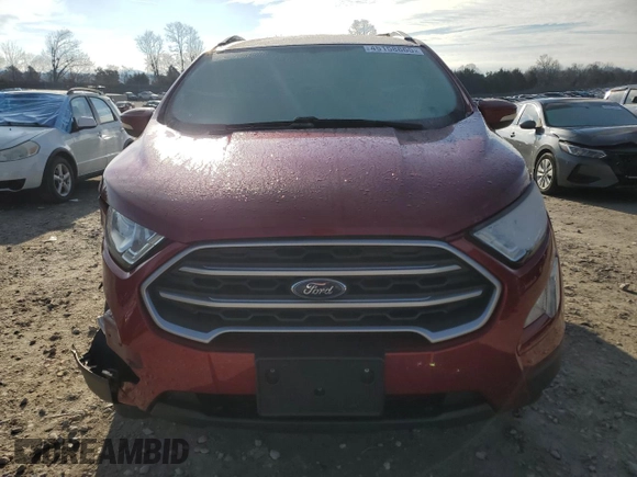 2019 Ford EcoSport SE with VIN MAJ6S3GLXKC253792, listed as a Copart auction lot 45158665 with 80,666 mi miles and Salvage Title. Bid and sale history available at carsss.com. Image 5.