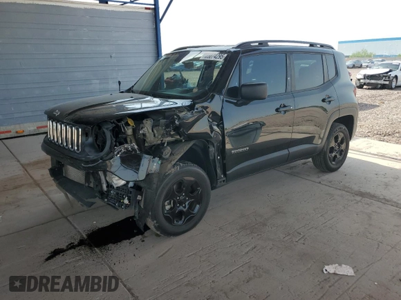2017 Jeep Renegade Sport with VIN ZACCJBAB1HPG60110, listed as a Copart auction lot 63074295 with 61,476 mi miles and Salvage title. Bid and sale history available at DreamBid. Image 1.