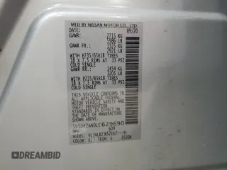 2020 Nissan Pathfinder S z VIN 5N1DR2AN0LC629690, wystawiony jako Copart lot #89143465 z przebiegiem 49 442 mil mil oraz Szkoda całkowita • Salvage title. Historia ofert i sprzedaży dostępna na DreamBid. Obrazek 13.