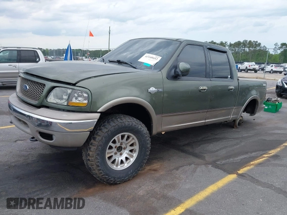 2002 Ford F-150 XLT with VIN 1FTRW08L42KE05595, listed as a IAAI auction lot 42108052 with 1 mi miles. Bid and sale history available at carsss.com. Image 2.