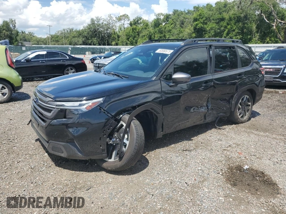2025 Subaru Forester Limited with VIN JF2SLDRC7SH430604, listed as a Copart auction lot 60880675 with 5,076 mi miles and Salvage title. Bid and sale history available at DreamBid. Image 1.