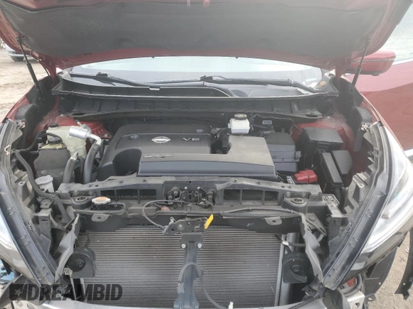2019 Nissan Murano SL with VIN 5N1AZ2MS6KN116807, listed as a Copart auction lot 45186695 with 24,280 mi miles and Salvage Title. Bid and sale history available at DreamBid. Image 14.