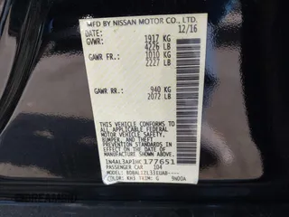 2017 Nissan Altima SV with VIN 1N4AL3AP1HC177651, listed as a IAAI auction lot 42279940 with 107,774 mi miles and . Bid and sale history available at DreamBid. Image 9.