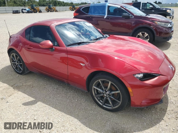 2017 Mazda MX-5 Miata RF Grand Touring with VIN JM1NDAM71H0106167, listed as a Copart auction lot 74099534 with 0 mi miles and Non Repairable. Bid and sale history available at carsss.com. Image 4.