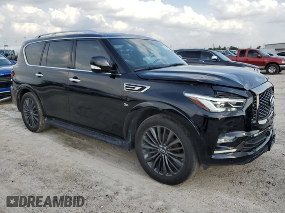2020 Infiniti QX80 LUXE with VIN JN8AZ2NF3L9700036, listed as a Copart auction lot 54631525 with 65,848 mi miles and Clean Title. Bid and sale history available at carsss.com. Image 4.