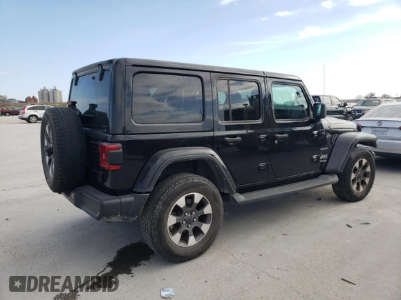 2022 Jeep Wrangler Unlimited Sahara with VIN 1C4HJXEG3NW248021, listed as a Copart auction lot 47555775 with 31,479 mi miles and Salvage Title. Bid and sale history available at DreamBid. Image 3.