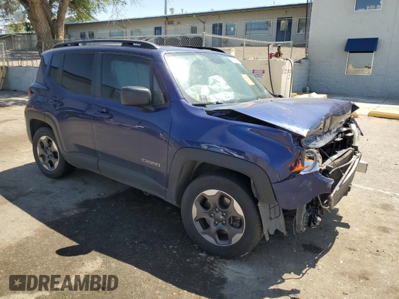 2017 Jeep Renegade Sport с VIN ZACCJAAB9HPE83087, выставлен на аукционе Copart как лот 59565905 с пробегом Не указан миль и Списание • Salvage title. История ставок и продаж доступна на DreamBid. Изображение 4.